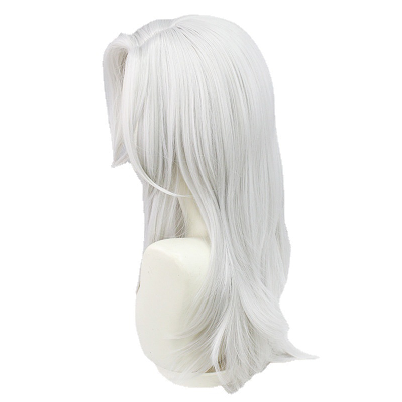 Radiate an anime aura with this silver wig and cap ensemble tailored for adult cosplayers. Unleash your creativity and transform into captivating characters with ease and flair