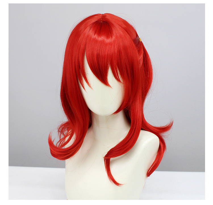 Embrace sassy scarlet charm with this red short wig and cap combo. Ideal for anime enthusiasts, the short length and secure cap deliver a vibrant and stylish look for your cosplay adventures
