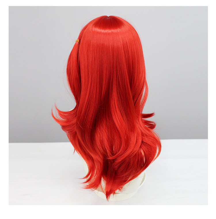 Achieve anime chic effortlessly with this short red wig featuring a sleek cap. Elevate your cosplay game with a stylish and secure accessory that adds character and flair to your overall look