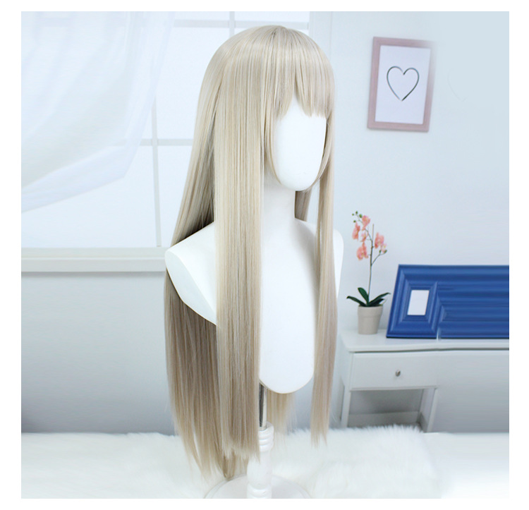 Make a bold statement with our fashionable blonde anime wig tailored for adults. The long wig comes with a cap for added convenience, perfect for any cosplay event