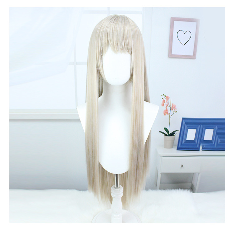 Transform your look with this blonde long cosplay wig featuring a cap. Explore our collection of anime wigs for adults for the perfect costume enhancement