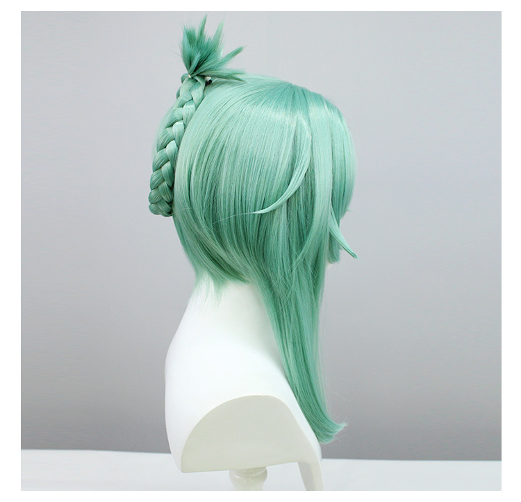 Premium quality light green cosplay wig with cap. Elevate your anime-inspired costume with this high-end accessory, designed for both comfort and durability