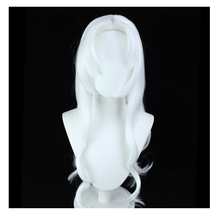 Captivate with snowy allure wearing this long white wig crafted for adult cosplay enthusiasts. Add a touch of mystique to your characters with this elegant and eye-catching accessory