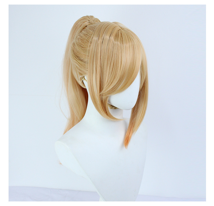 A versatile cosplay wig featuring blonde hair and a cap, ideal for adult anime enthusiasts looking for a variety of costume options