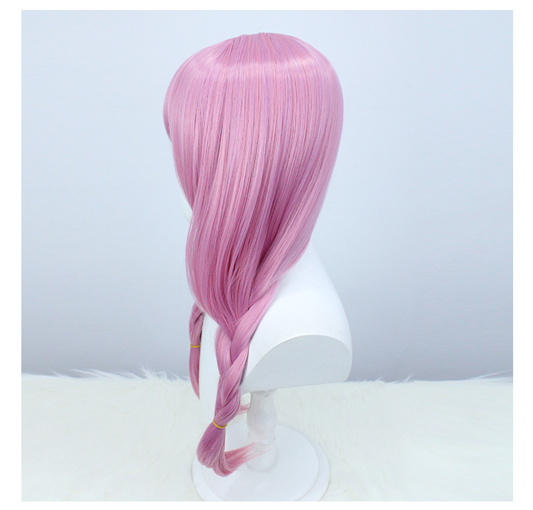 An essential for cosplay enthusiasts – the pink wig with long hair and cap. Achieve the perfect look with ease, embracing the vibrant color and flowing strands for your anime-inspired characters