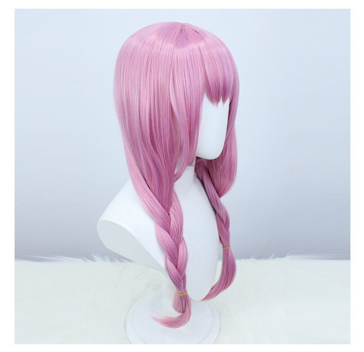 Level up your anime cosplay with this pink wig featuring long hair and a comfortable cap. Transform into characters with ease, capturing the essence of your favorite anime personalities