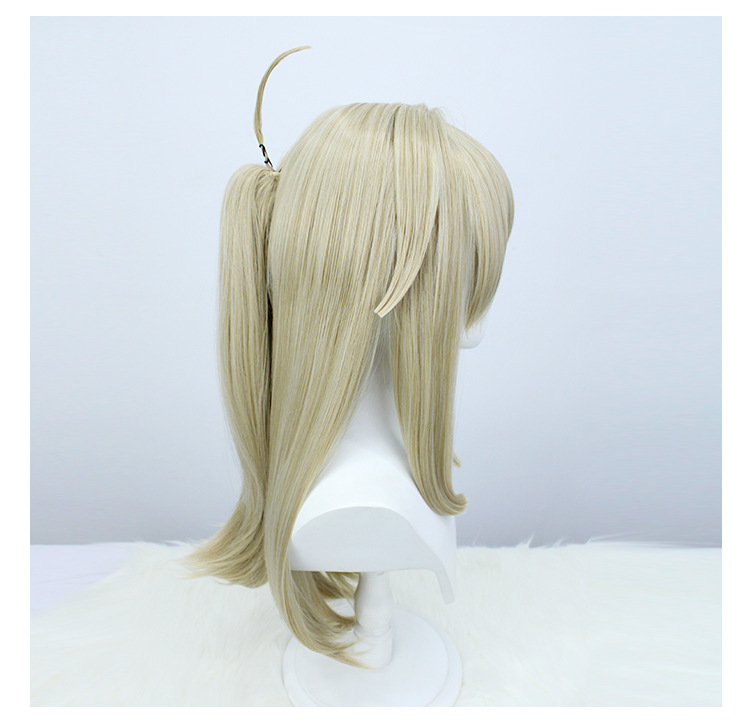 An anime cosplay wig with a cap, designed in brown hair for a character-inspired look