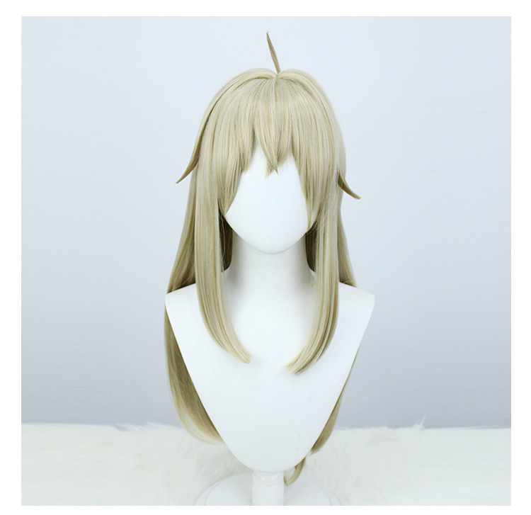 An anime cosplay wig with cap, featuring brown hair, perfect for costume play