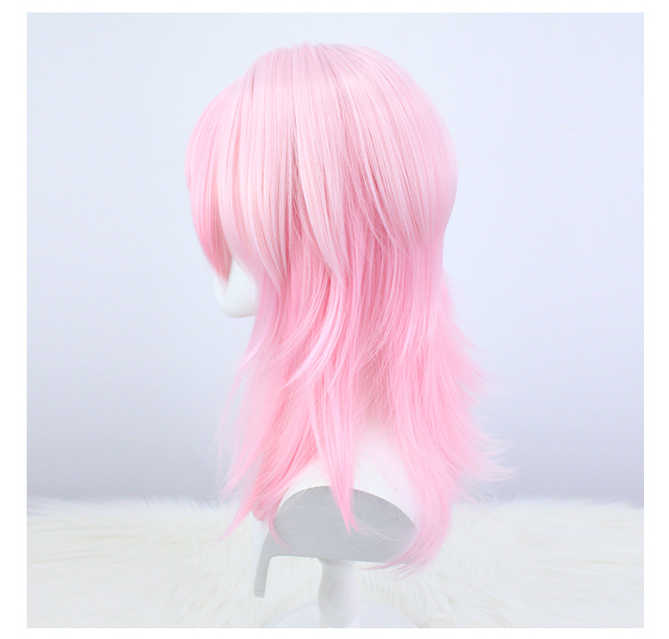 Embark on a stylish transformation with this pink short wig and cap for adults. Ideal for cosplay enthusiasts, the cap ensures a snug fit, enhancing the overall aesthetic appeal