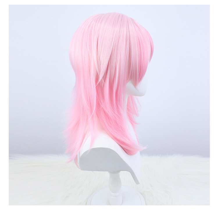 Boost your cosplay confidence with this pink short wig and cap combo tailored for adults. The cap ensures a secure fit, allowing you to immerse yourself in the world of anime with style