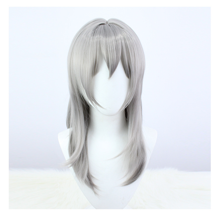 ndulge in timeless glamour with this silver short wig featuring a cap, suitable for all ages in the realm of anime cosplay. Elevate your character transformations with style and ease