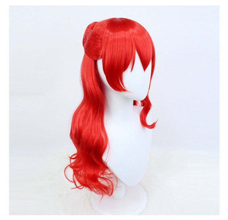 Infuse passion into your cosplay with scarlet spirals in this long wig complete with a cap. The included cap ensures stability, making it the perfect choice for confidently showcasing the intensity and allure of your favorite anime characters with curly charm