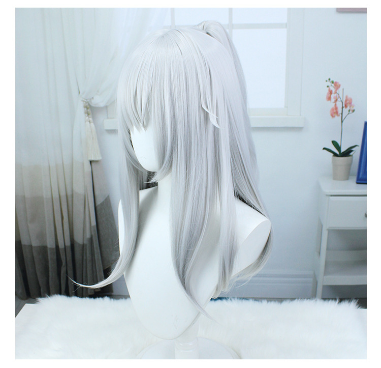Uncover the aesthetic beauty of this long white anime wig, complete with a cap for optimal comfort during cosplay adventures. Elevate your character portrayals with ease and embrace the stunning versatility of this accessory