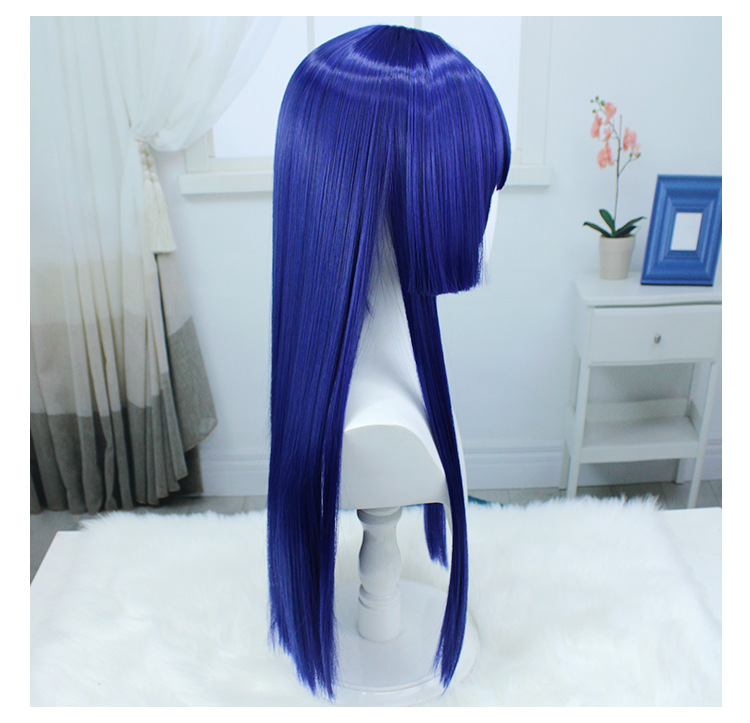 Embark on an enchanting journey with this elegant purple-blue wig, including a cap for secure wear. Ideal for anime fans seeking a sophisticated and captivating accessory to enhance their character transformations