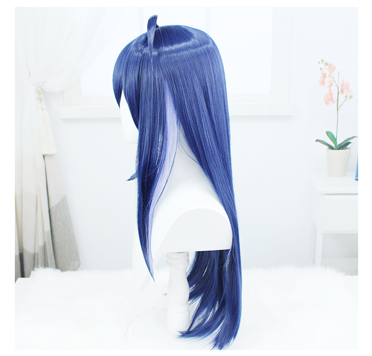 Unleash your whimsical side with this long wig featuring playful waves in enchanting purple-blue shades. The included cap ensures a comfortable and secure fit, making it a must-have accessory for anime-inspired fun and creativity