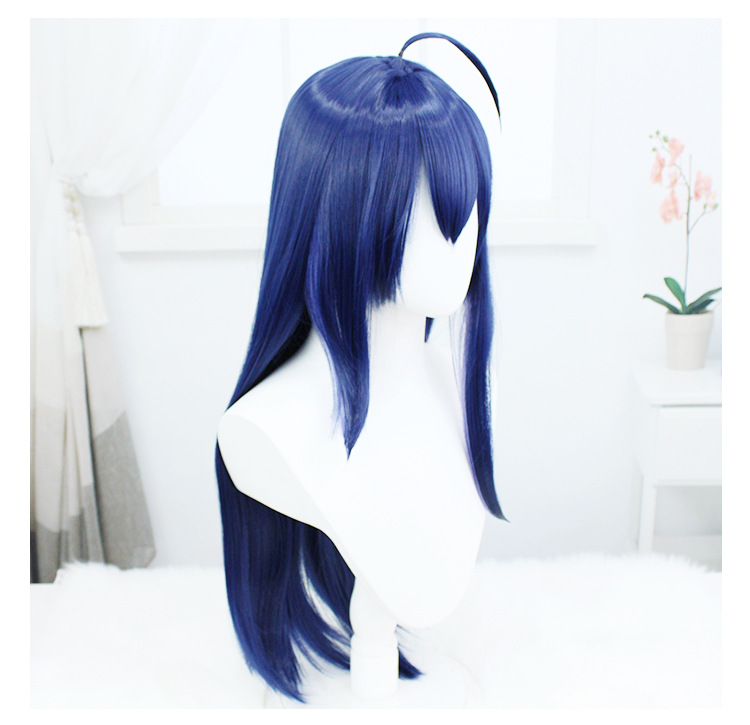 Add a touch of playful panache to your cosplay ensemble with this long wig in striking purple-blue tones. The included cap ensures a secure fit, making it a chic and whimsical accessory for anime enthusiasts seeking a standout look