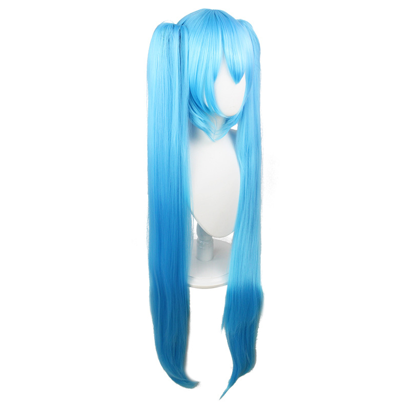 Long straight hair wig for cosplay, 110 cm in length, with a cap, perfect for anime characters