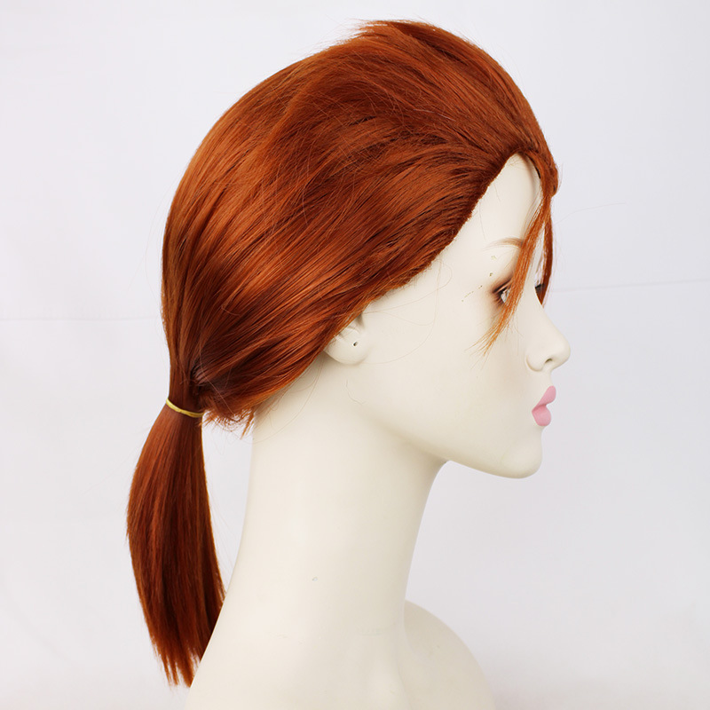 Capture earthy appeal with this short radish brown wig designed for cosplay enthusiasts. The secure cap ensures comfort, allowing you to confidently portray your favorite characters with a touch of natural flair