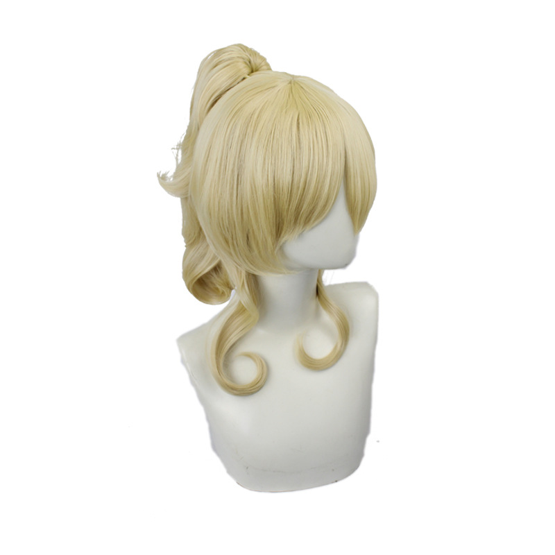 Enhance your cosplay journey with our anime-inspired medium blonde wig, complete with a comfortable cap. Ideal for women seeking a chic and genuine look