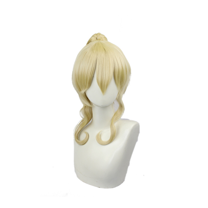 Upgrade your appearance with this elegant blonde medium cosplay wig featuring a cap. Explore our anime wigs collection tailored for women, offering an authentic costume transformation