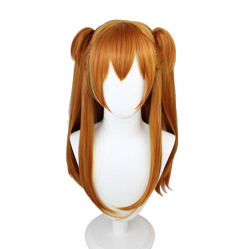 Make a bold statement with this vibrant orange anime wig featuring long-length hair. The included cap ensures a secure fit, making it perfect for anime-themed events and cosplays