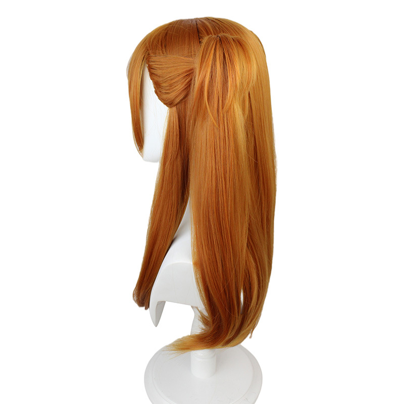 Cosplay Wig Orange Long Wig with Cap Anime Wigs