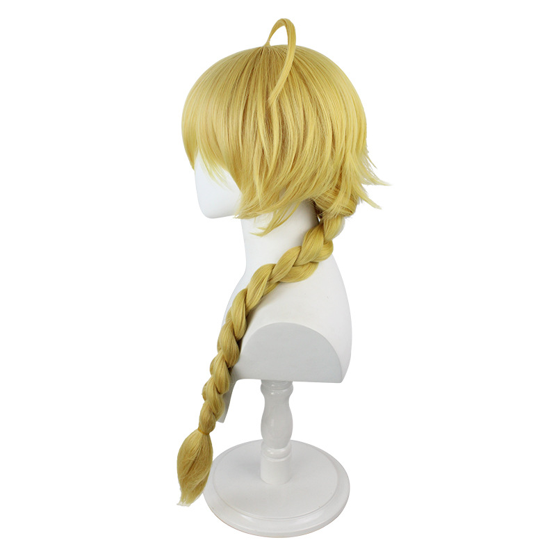 Step into the world of cosplay with our premium blonde long wig featuring a beautiful braid. Tailored for women, this anime-inspired hairpiece promises quality and style