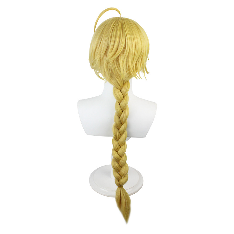 Make a fashion statement with our blonde anime wig designed for women. This long wig boasts a stylish braid, adding flair and authenticity to your cosplay ensemble