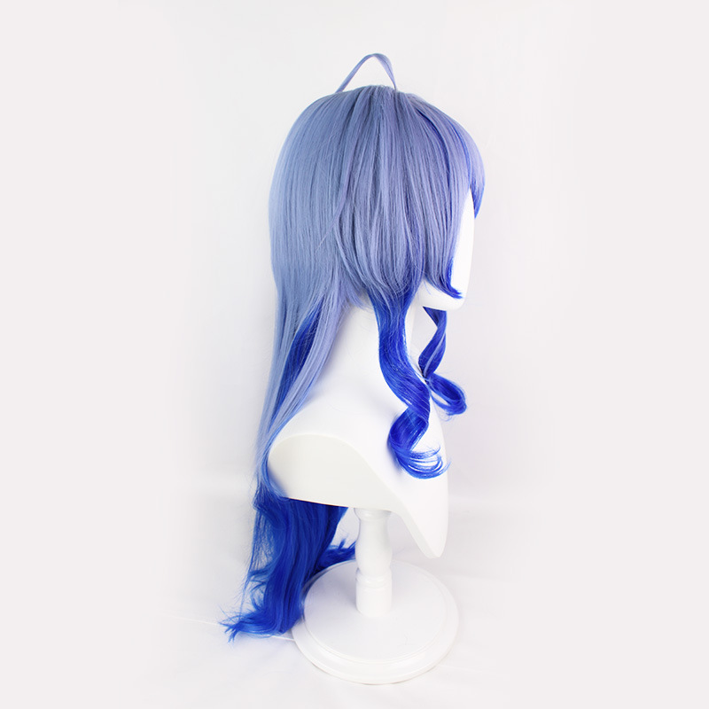 80cm aqua blue curly wig, a fashionable choice for various cosplay and dress-up events