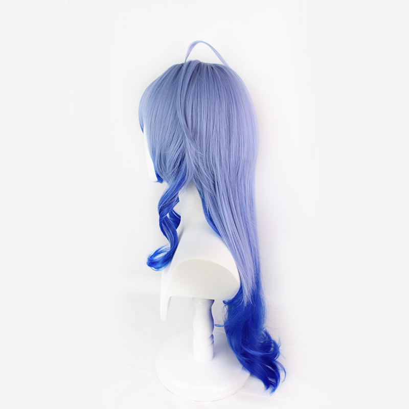 80cm long aqua blue curly wig, ideal for adding a pop of color to your cosplay ensemble