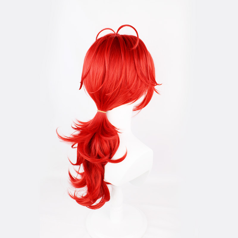 Dive into bold character portrayals with this scarlet waves anime wig. The long, curly design brings a dynamic and eye-catching element, making it a must-have for anime enthusiasts seeking impactful transformations