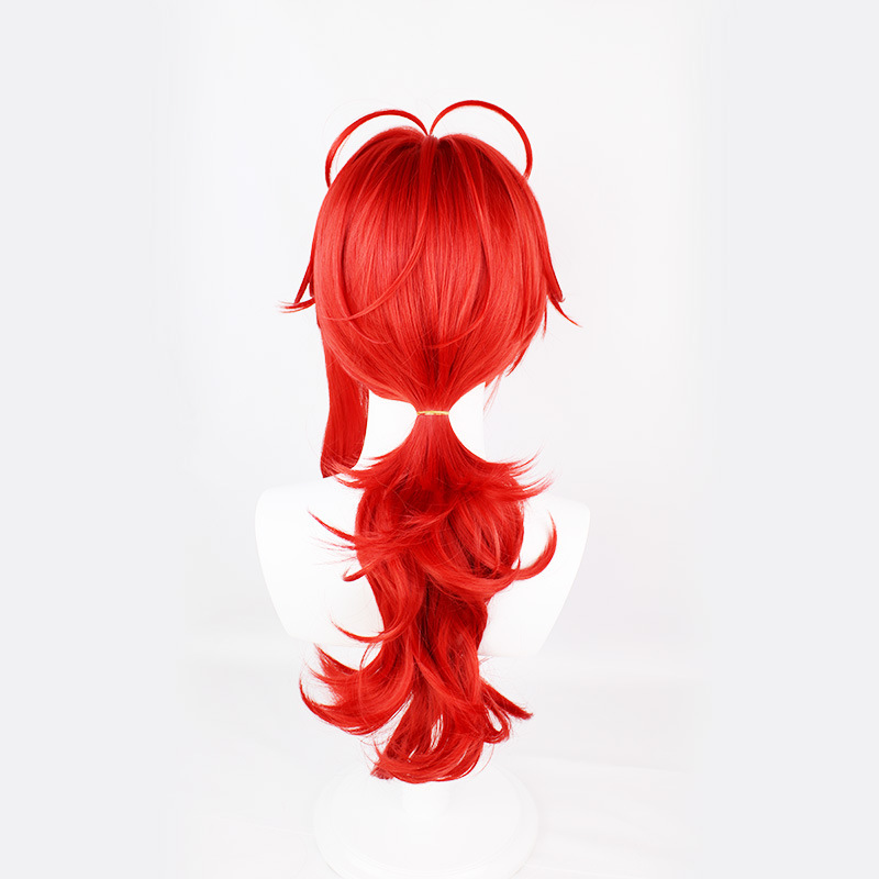 Infuse your cosplay characters with spiraled passion using this red long curly anime hair wig. The dynamic curls create a sense of movement, adding depth and energy to your overall appearance