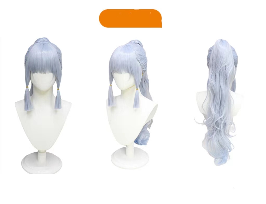 70cm long silver curly wig, ideal for adding a touch of fantasy to your cosplay ensemble
