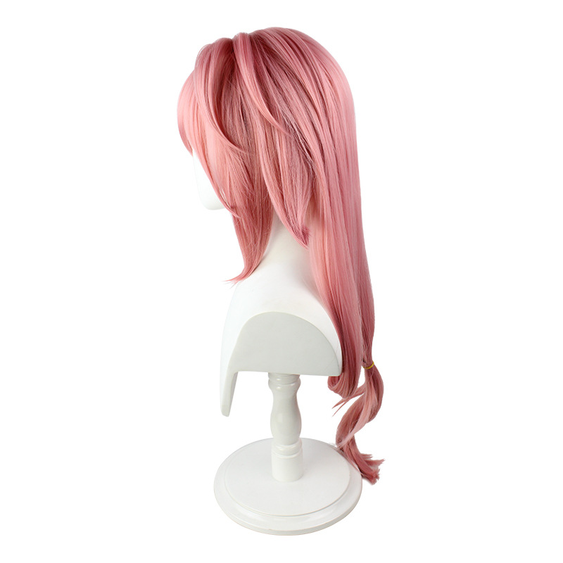 85cm pink curly wig, a fashionable choice for various cosplay and dress-up events