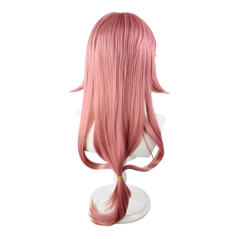85cm long curly pink wig, perfect for dress-up and themed parties, adding a touch of fun to your outfit