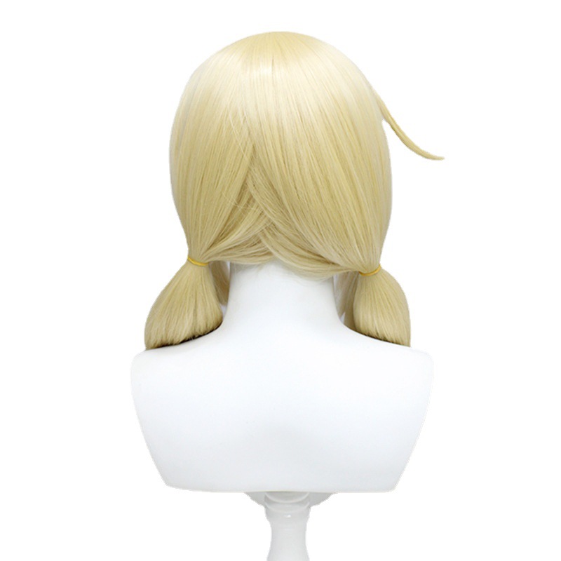 Stay ahead in trends with our trendy blonde anime wig, showcasing straight hair and chic bangs. Join fellow cosplay enthusiasts in elevating your style for any event with this standout piece