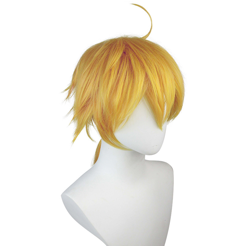 Achieve a stylish transformation with our anime-inspired yellow wig, complete with a comfortable cap. Ideal for those seeking a trendy and authentic look