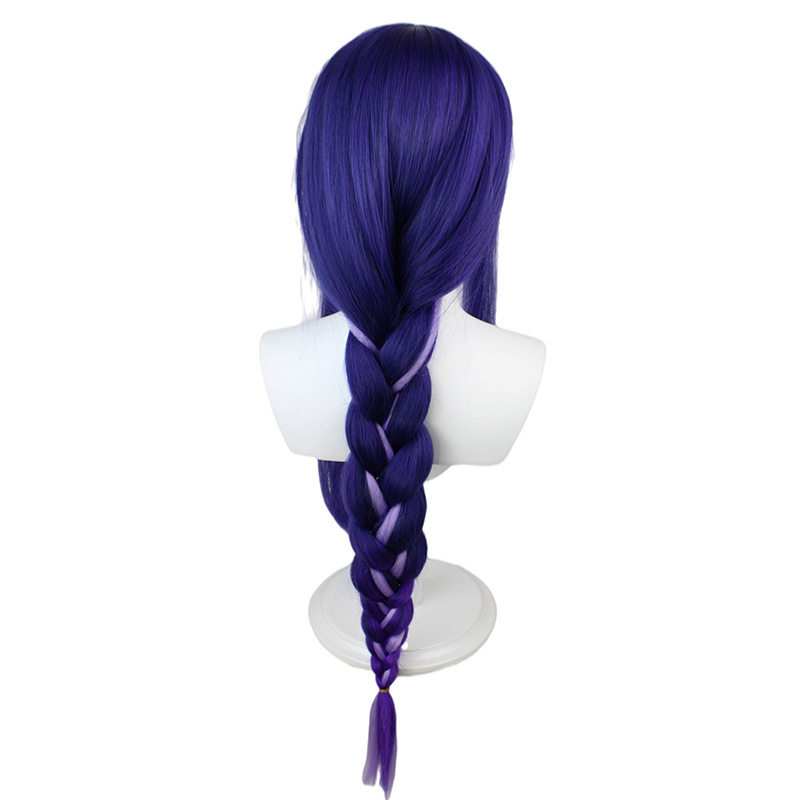 Experience a sapphire sensation with this long, straight wig for sale. Elevate your cosplay wardrobe with the allure of blue hues and sleek, straight styling