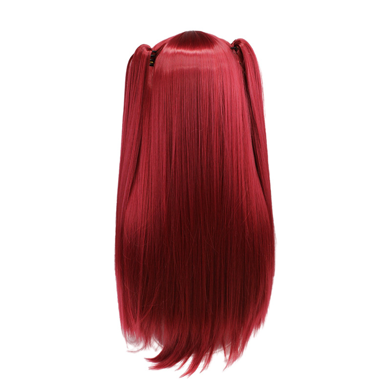Express your character's sensuality with this long red anime hair wig. The ruby-red shade adds a touch of allure, making it a perfect choice for creating captivating and expressive cosplay looks