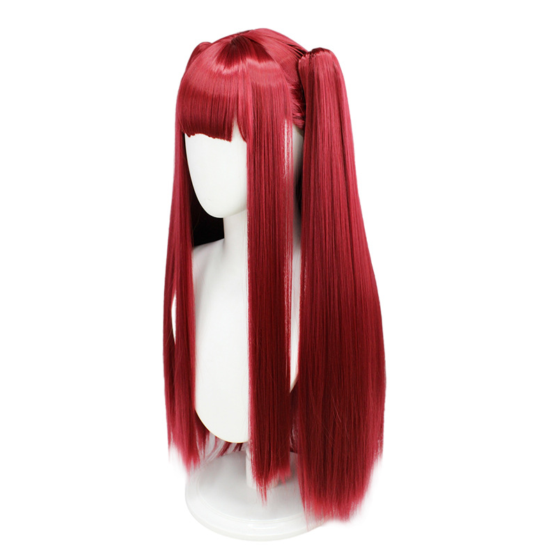 Dive into passionate scarlet hues with this long red anime hair wig. Ideal for anime enthusiasts, its vibrant color brings characters to life, creating a captivating and eye-catching appearance for cosplay adventures